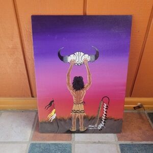 Southwestern Native Original Painting  William Swift Hawk Collectible Decor  Art